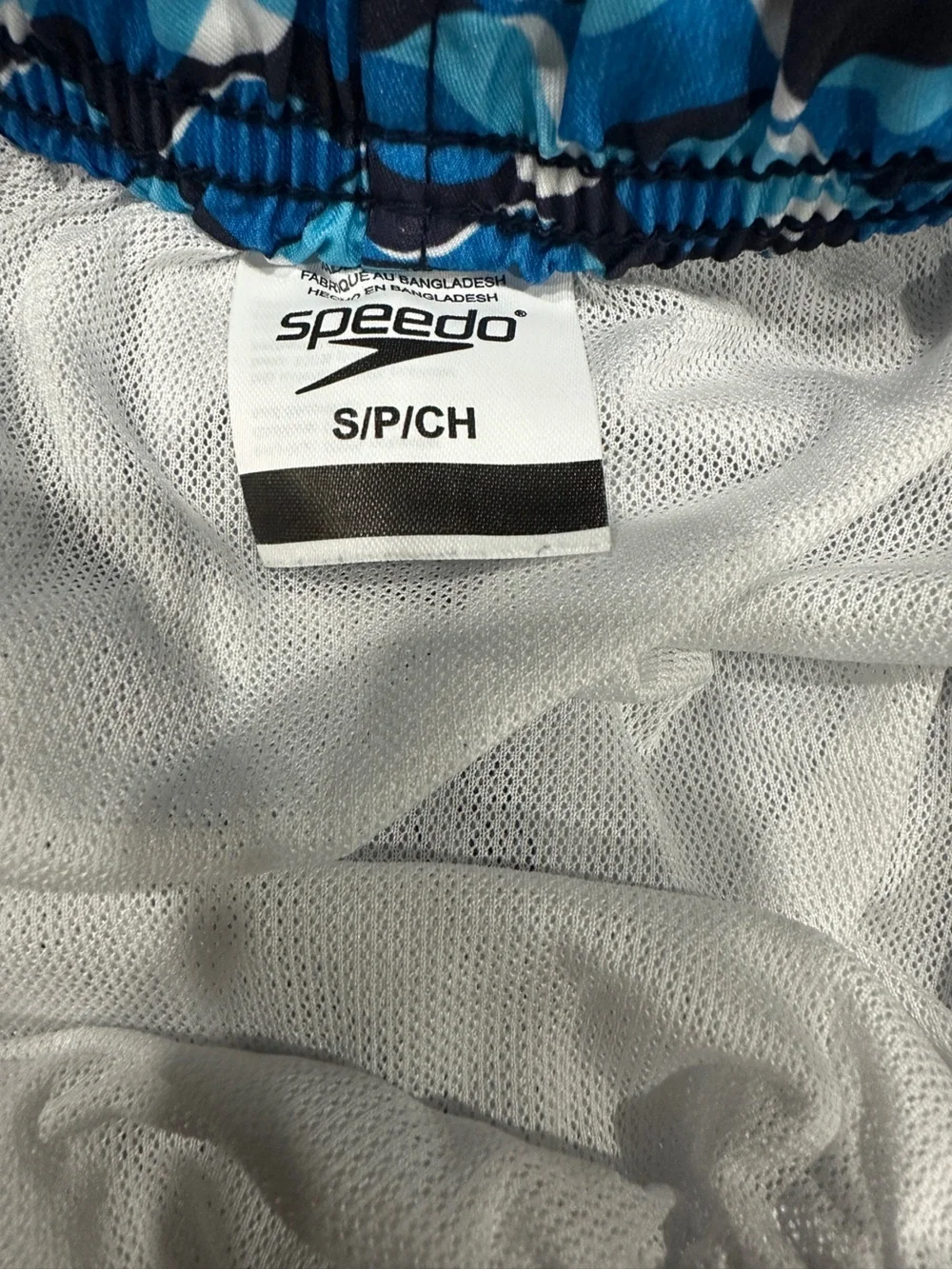 Speedo Blue Patterned Mens Swim Shorts